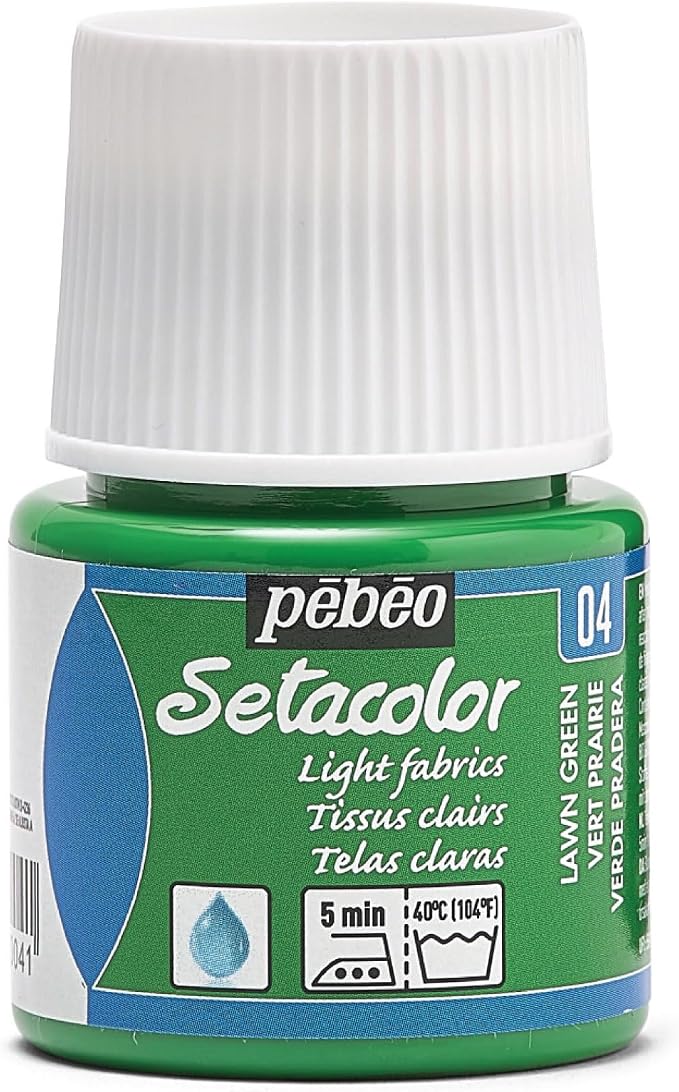 Pebeo Setacolor Light Fabrics Paint 45-Milliliter Bottle, Lawn Green by Unknown