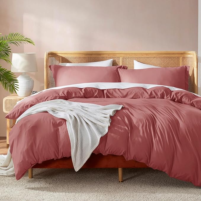 Nestl Pink Clay Duvet Cover Queen Size by Nestl