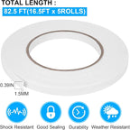 Double Sided Foam Tape 0.39In x 16.5FT 5 Pack, Mounting Tape Heavy Duty - Image 2