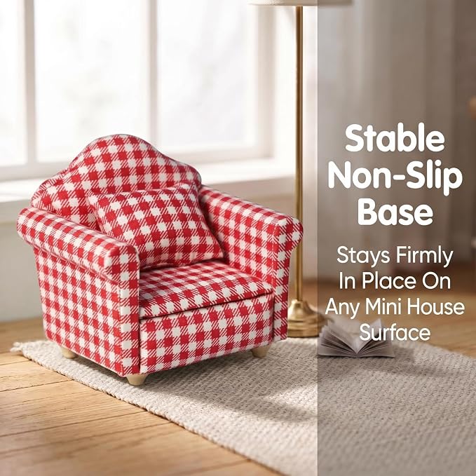 Cutemini Dollhouse Furniture 1/12 Miniature Couch - Image 6