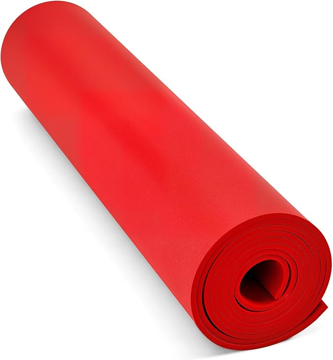 Do²ping Red Eva Foam Sheets Roll, 3mm EVA Craft Foam 49''x13.5'' High Density by Do%C2%B2ping