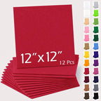 12" x 12" Felt Sheets for Crafts, 2mm Stiff Felt Fabric, Polyester Felt Squares by AblemeDeco