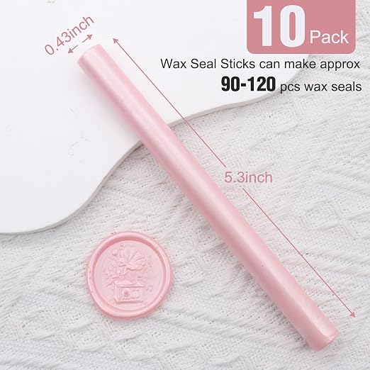 Light Pink Sealing Wax Sticks, HOSEALING 10pcs Glue Gun Sealing Wax Sticks - Image 2