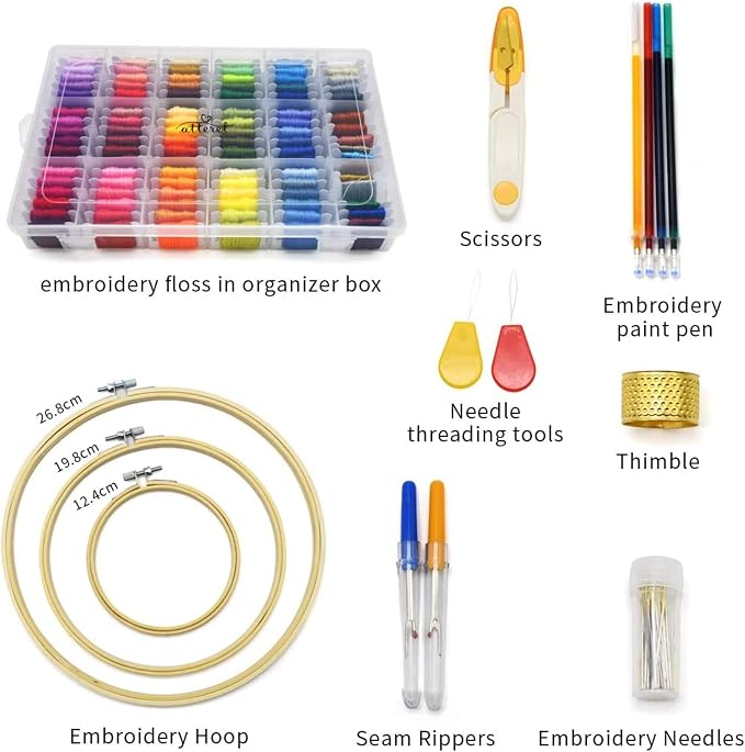 ATTERET Full Range Embroidery and Cross Stitch Starter Kit - Image 4