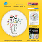 BERYA Flowers Embroidery Kit Including Video Step by Step Instructions - Image 2
