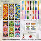 ACRNIGHEET 6PCS Cross Stitch Bookmark Kit - Image 2