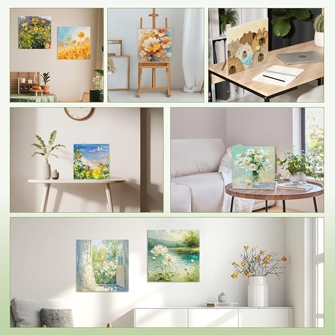 FUMILE Stretched Canvas for Painting 10x10, 12 Pack Square Canvases for - Image 8