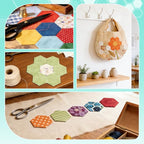 500 PCS 1.5" White Hexagon Piecing Paper Templates, Quilting Templates - Image 4