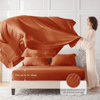 MUXHOMO 5 Pieces Twin XL Comforter Set, Seersucker Bed in a Bag Twin XL Size - Image 3