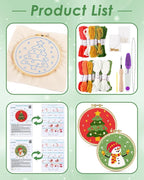 ERKOON Christmas Punch Needle Kit Adults Beginners, Needling Punch Project - Image 2