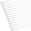 PAXCOO 25 Pack Chains for Jewelry Making, Necklace Chains Bulk Silver Plated by PAXCOO