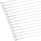 PAXCOO 25 Pack Chains for Jewelry Making, Necklace Chains Bulk Silver Plated by PAXCOO