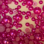 1500PCS 3-14mm Rose Red Flatback Pearls, 150g Half-Round ABS Pearls - Image 6