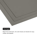 MECCANIXITY EVA Foam Sheets Light Grey 9.8 Inch x 9.8 Inch 3mm Thick Crafts - Image 4