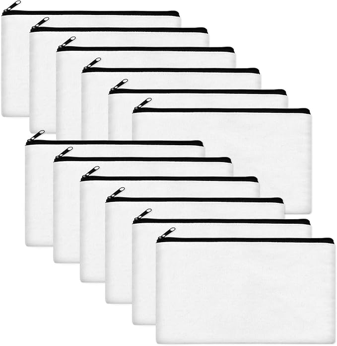 Legigo Blank Canvas Bag Zipper Pouch Makeup Bags Bulk by Legigo