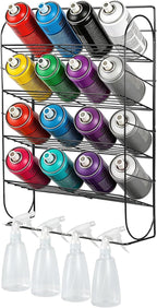 Spray Can Holder Storage Rack Wall Mounted, Metal Spray Paint Rack Organizer by YEXEXINM