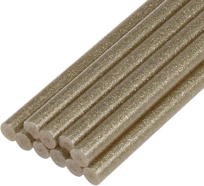 uxcell Mini Hot Glue Sticks for Glue Gun 0.27-inch x 4-inch Champagne Glitter by uxcell