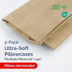 Body Pillowcases Set of 2-20x54 Long Body Pillow Case - Image 2