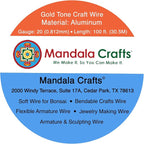 Mandala Crafts 20 Gauge Gold Tone Anodized Aluminum Craft Wire, 100 FT | Colored - Image 3