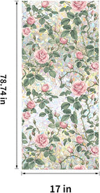 Stained Glass Window Cling, Rainbow Tinted Window Film Sun Blocking, Floral - Image 2