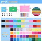 ABEJFIC 60PCS Felt Fabric Sheets Craft Kit - Image 2