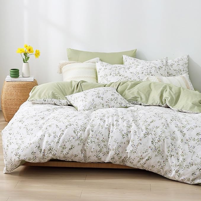 LEMIROE Botanical Cotton Comforter Queen Size by LEMIROEBEDDING