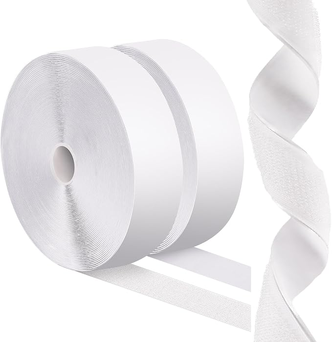 2''×27Ft White Heavy Duty Hook And Loop Tape Adhesive, No Punching Picture Wall by ThankforvisitingSKYNEO
