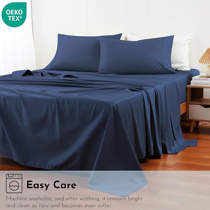Cotton Flat Sheets Only, 600 TC 100% Cotton Flat Sheet Top Sheet Only, Twin - Image 8