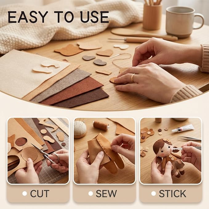 10-Sheet Felt Fabric Sheets - Image 4