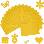 20 Pcs Yellow Felt Fabric Sheet 8" x 12" Assorted Color Felt Fabric Sheets by Bringsparkletoeverydaylife