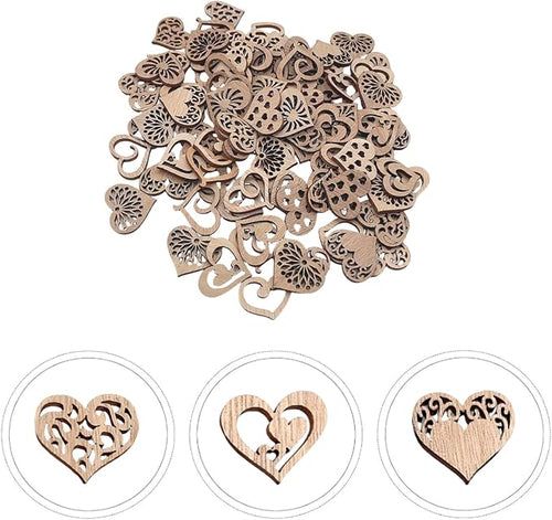 100 Pcs Unfinished Wooden Cutouts - Image 2