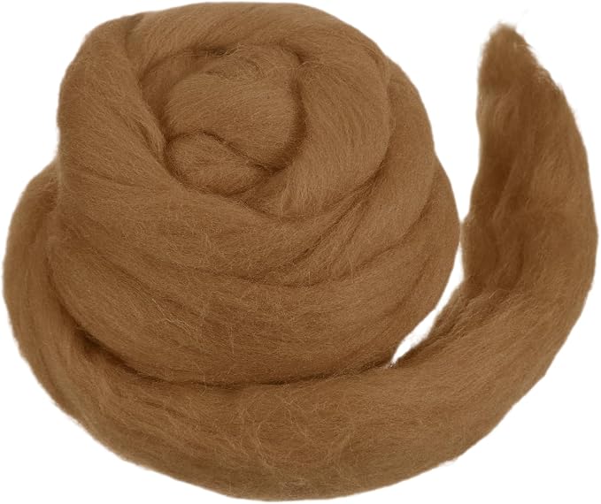 MECCANIXITY Wool Roving Yarn Soft Felting Wool 120g/4.23oz Pure Chunky Roving by MECCANIXITY