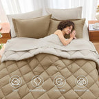 MUXHOMO 7 Pieces Full Comforter Set, Reversible Bed in a Bag Full Size - Image 6