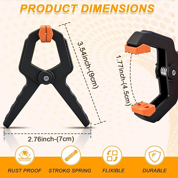 10 Pack Spring Clamps for Crafts & DIY - Image 2