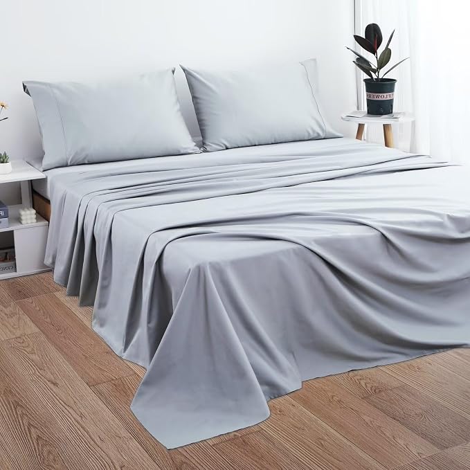2-Pack Cotton Full Flat Sheet Only, 600 Thread Count 100% Egyptian Cotton Top - Image 5