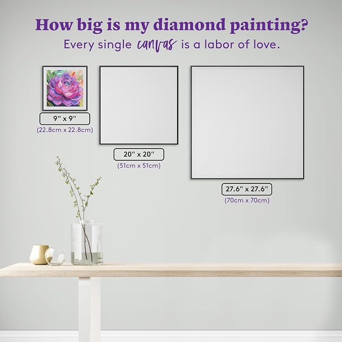 DIAMOND ART CLUB Lolite Succulent Diamond Painting Kit, Fun DIY Crafts - Image 4