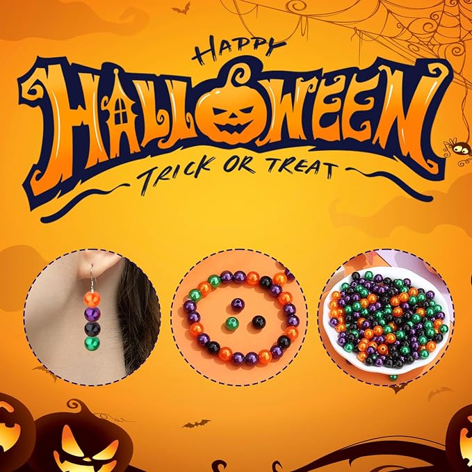 DUQGUHO Halloween Beads, 8mm Halloween Charms - Image 3