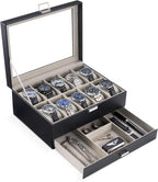 ProCase Watch Box, 10 Slot Watches Display Case by ProCase