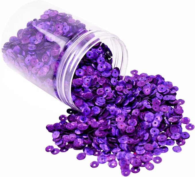 Mandala Crafts 6mm Cup Holographic Purple Sequins by MandalaCrafts