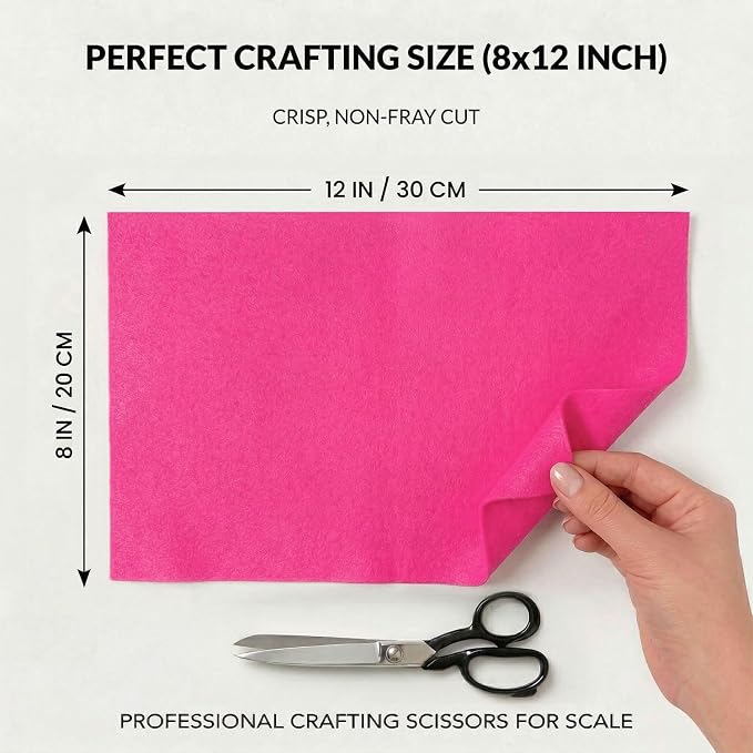 Soft Hot Pink Felt Fabric Sheets - Image 2