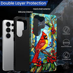 for Samsung Galaxy S26 Ultra Case, Stained Glass Cardinal Bird Pattern Glossy 2 - Image 6