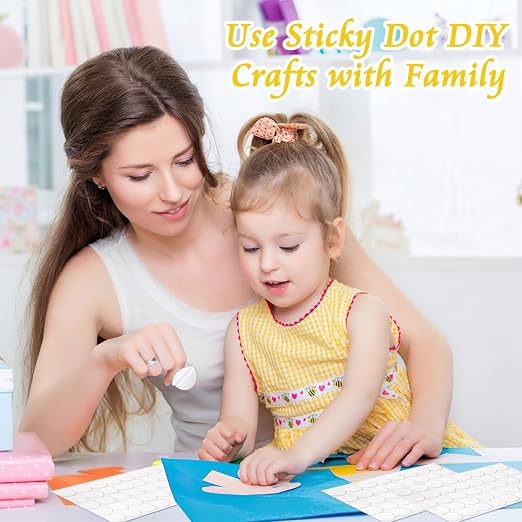 JANYUN 140 Pcs Double Sided Sticky Dots Removable 30 mm Round Putty Sticker - Image 4