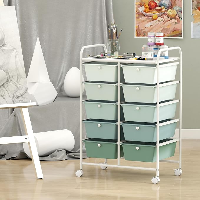 BECOMFORT 10-Drawer Rolling Cart - Image 8