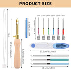 14 Pcs Punch Needle Kit with Storage Box, Adjustable Punch Needle Tool Includes - Image 2