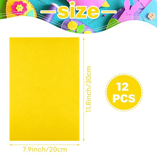 Morcheiong 12 Pcs Self Adhesive Felt Sheet Soft Felt Sheets - Image 2
