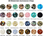 Jewelry Making Kits with 28 Colors Gemstone Chips, Crystal Bead Ring Maker Kit - Image 2