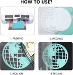 guangyintong Glow Glitter Cyan Heat Transfer Vinyl HTV Rolls, Glitter HTV Vinyl - Image 3