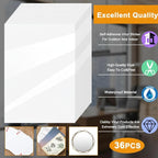 Clabby 36 Sheets Holographic Sticker Paper A4 Vinyl Holographic Laminate Sheets - Image 3