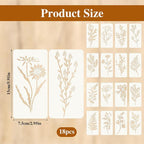 Stencils for Painting on Wood, Reusable Flower Stencils Painting Crafts - Image 2
