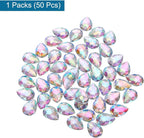 MECCANIXITY 50PCS Flat Back Acrylic Teardrop Gems 18x25mm Artificial Rhinestones - Image 3